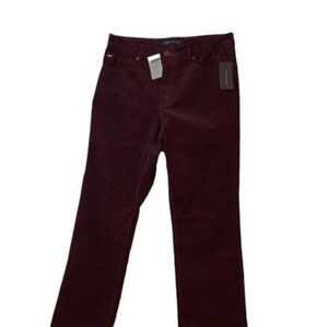 Burgundy corduroy bootcut flare pants